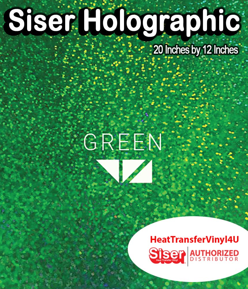SiserHolographic Heat Transfer Vinyl 20" x 1 Foot (Green)