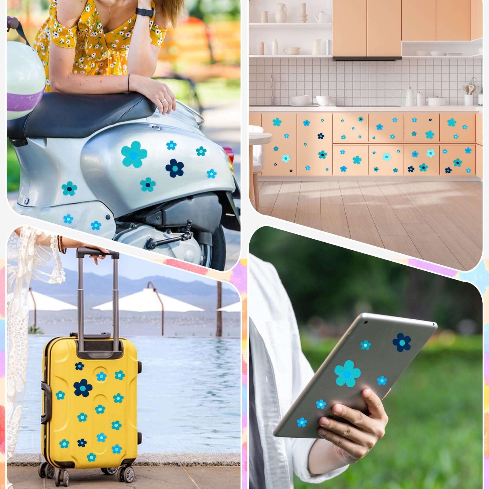 Adesivi per bici a forma di fiore, 2 pezzi, adesivi impermeabili per bici per ragazze, adesivi colorati per bici per bambini, decorazione per telaio b | Leroy Merlin