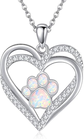 Sterling Silver Paw Print Necklace