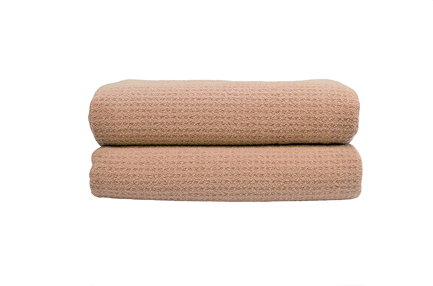 FINA Ultra Absorbent Microfiber Waffle Extra Large Bath Towel Set- 2 of Body (29"x55") Towel in Coffee Color ONLY (Bath, Spa, Swimming, Gym, Travel, Yoga, Dorm, Small Backpacking)