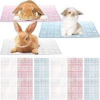 Lyellfe 12-Pack Plastic Rabbit Cage Mats with Snap Joints - Durable Bunny Guinea Pig Floor Pads, Assorted Colors