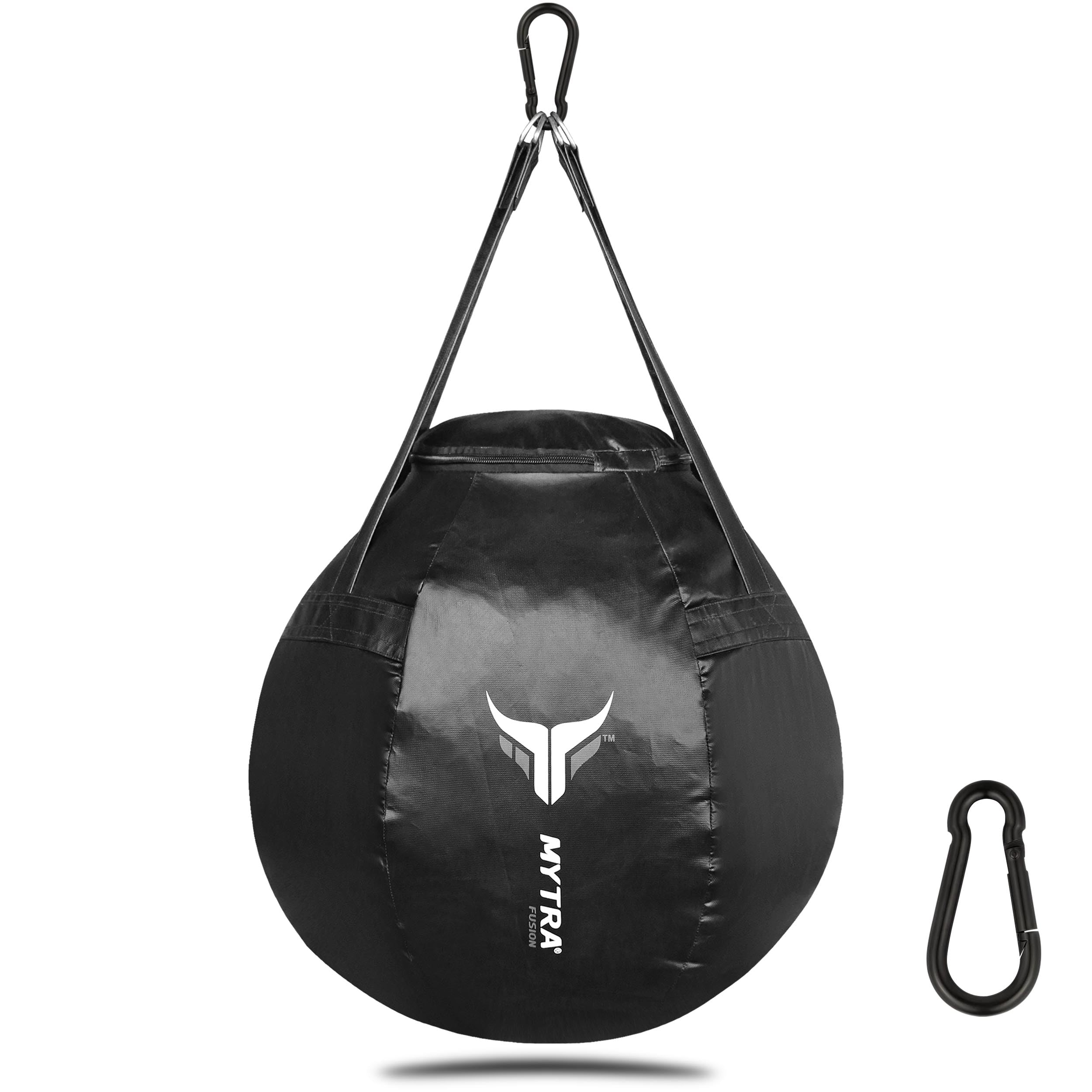 Mytra Saco de Boxeo Redondo 2 Pies para MMA, Artes Marciales, Kickboxing y Muay Thai (Negro)