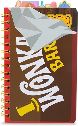 Silver Buffalo Willy Wonka - Cuaderno espiral (5 pestañas, 75 hojas) Silver Buffalo Willy Wonka - Cuaderno espiral (5 pestañas, 75 hojas)