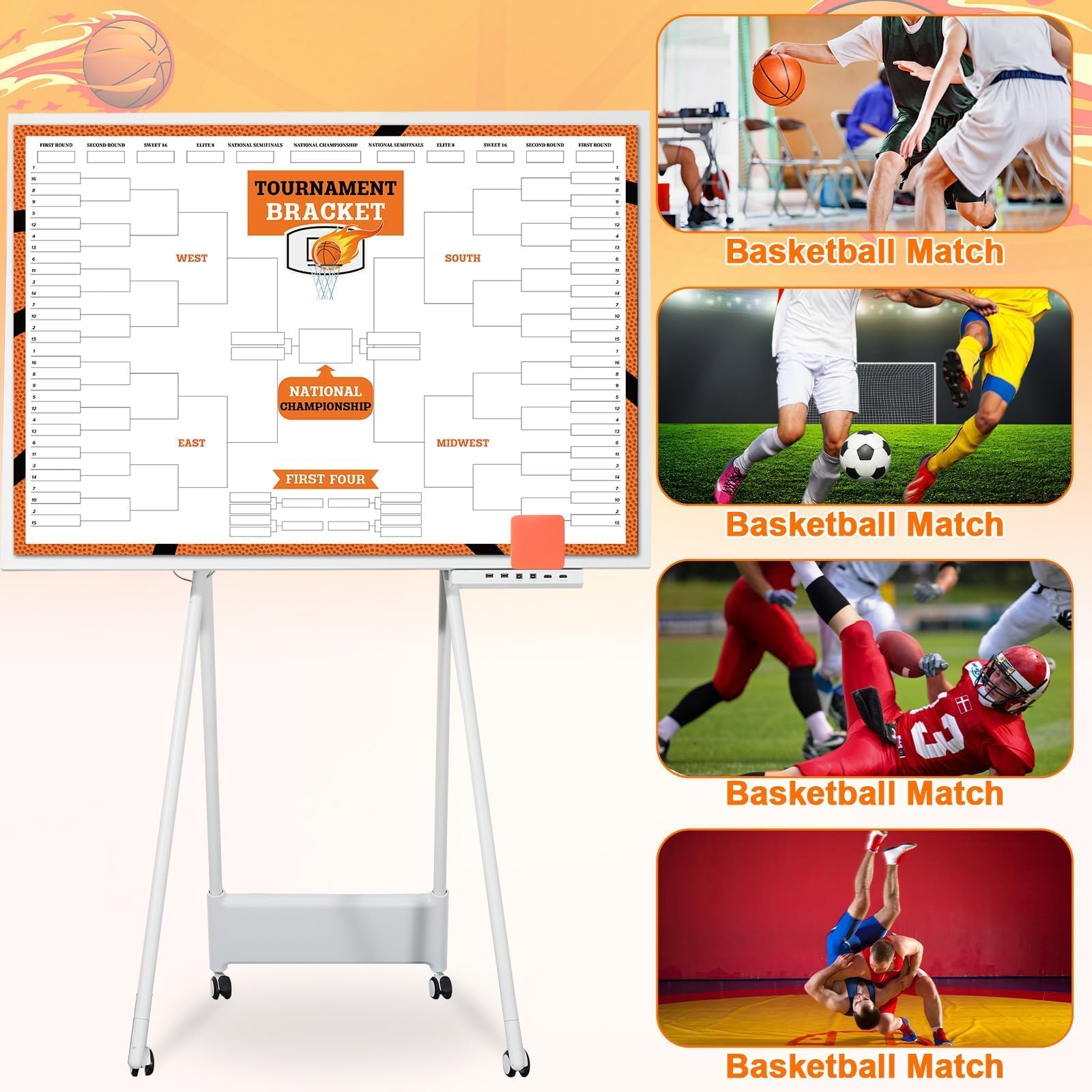 Snapklik.com : Magnetic Basketball Tournament Bracket Poster Set ...