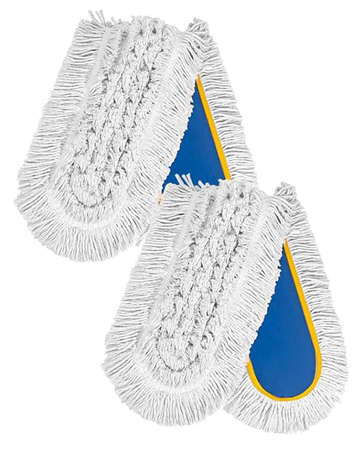 LDREAM 24" Commercial Dust Mop Replacement Pads, Industrial Cotton Mop Head Cotton, 2 Pack,Blue