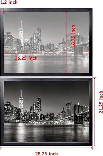 Miniatura 2 de Annecy Marco de fotos de 19.25 x 26.75 pulgadas color negro (paquete de 2), marco de rompecabezas de 19.25 x 26.75 pulgadas para decoración de
