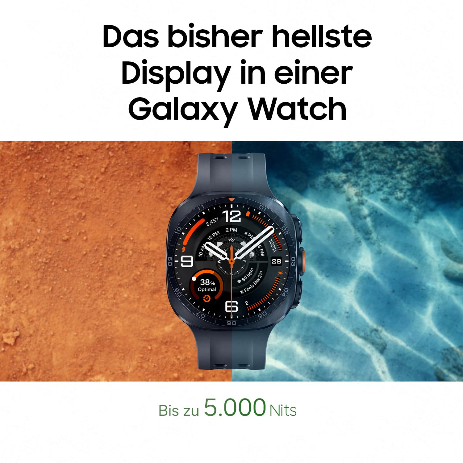 Samsung Galaxy Watch Ultra2 Smartwatch, 47 mm, LTE, Titanium Gray | Fitnessuhr für Trail Running, Tauchen, Radfahren, 800mAh Akku, Schnellladen, 3 Jahre Herstellergarantie [Exklusiv auf Amazon]