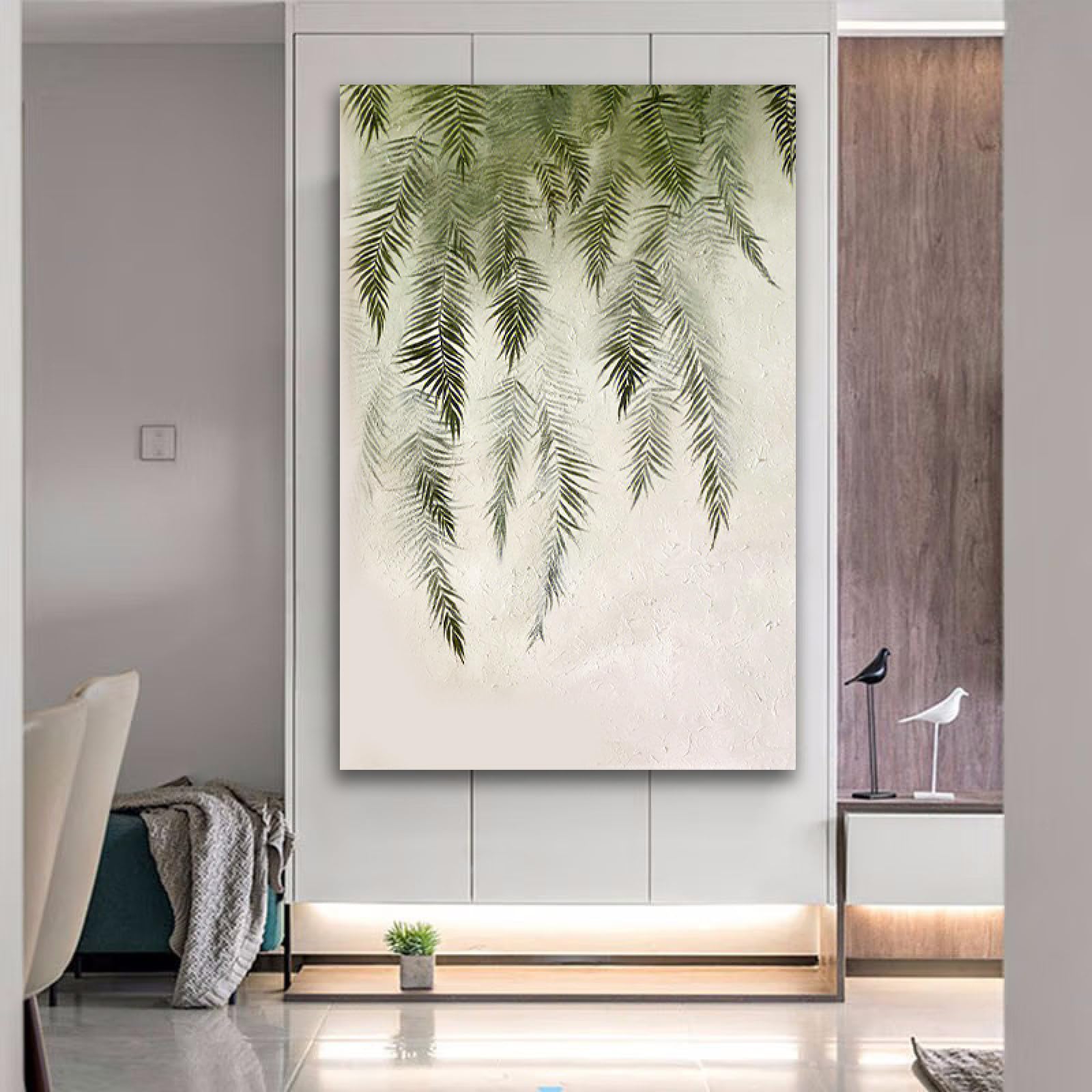 Peinture à l'huile de grande taille sur toile moderne pour décoration d'escalier et salon design