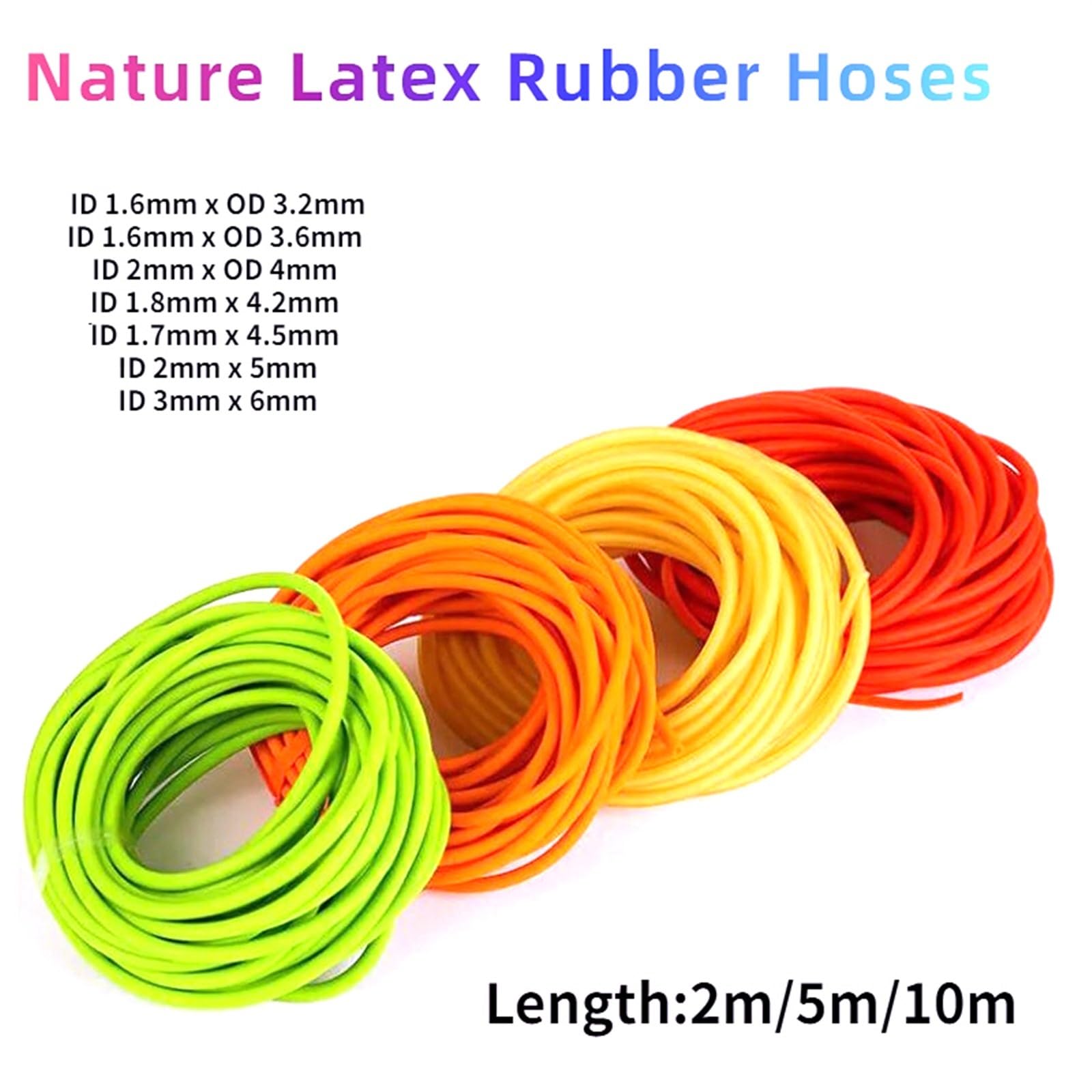 flexiable rubber Natural Latex Rubber Tube 3.2mm and 3.6mm Diameter Rubber Bands 2 meter drain elastic (Color : Red, Size : ID 1.6mm x 3.6mm)
