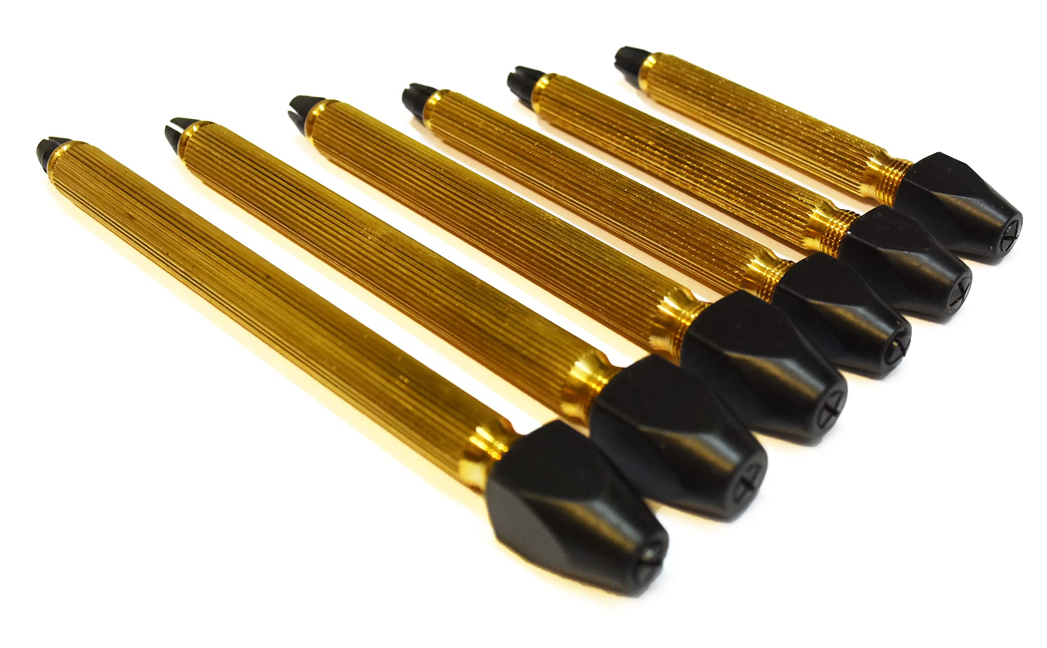 Precision Jewellers Watchmakers Brass Pin Vice Set of 6 with Square Head