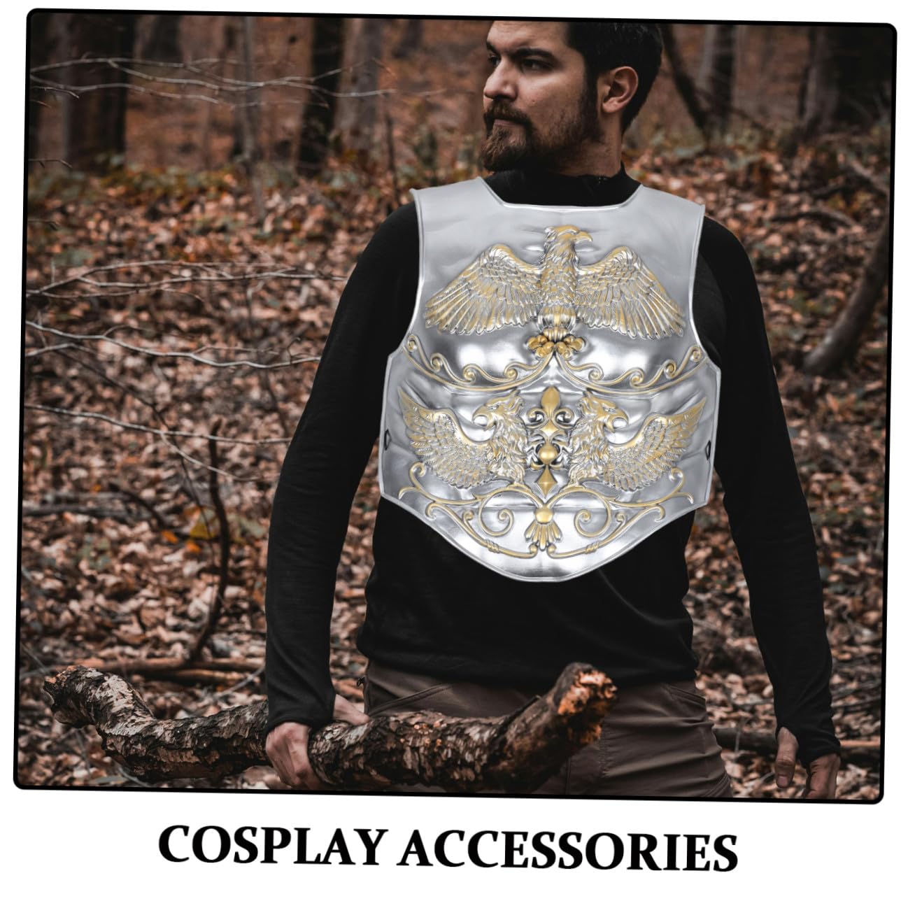 Armure médiévale Plastron de Chevalier rétro Argent pour Cosplay reconstitutions historiques Halloween