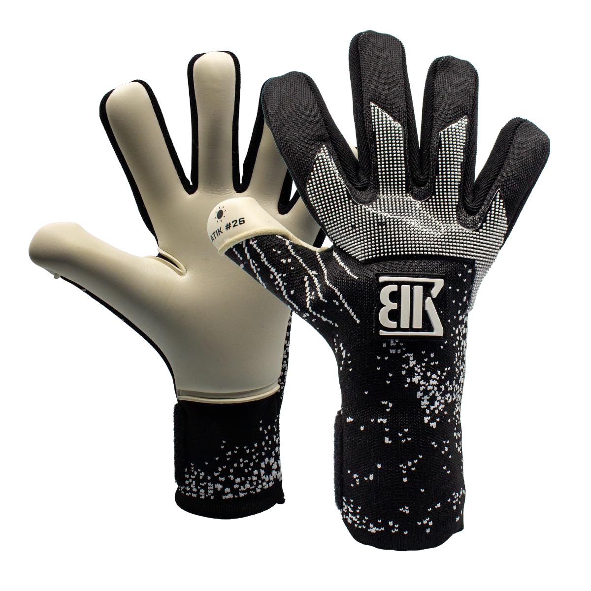Gants de Gardien ATIK #26 Black, Noir, Taille 6 à 11, Coupe négative, Mousse Contact
