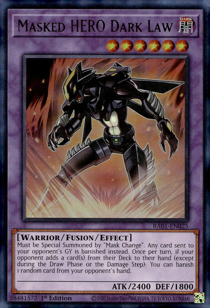 Amazon.com: Masked Hero Dark Law (UR) - RA01-EN025 - Ultra Rare