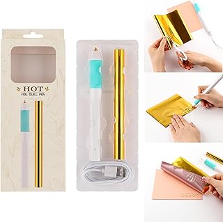 Briartw Craft Pen Tool,Heated Foil Pens & Gold Glimmer Hot Foil Roll Set...
