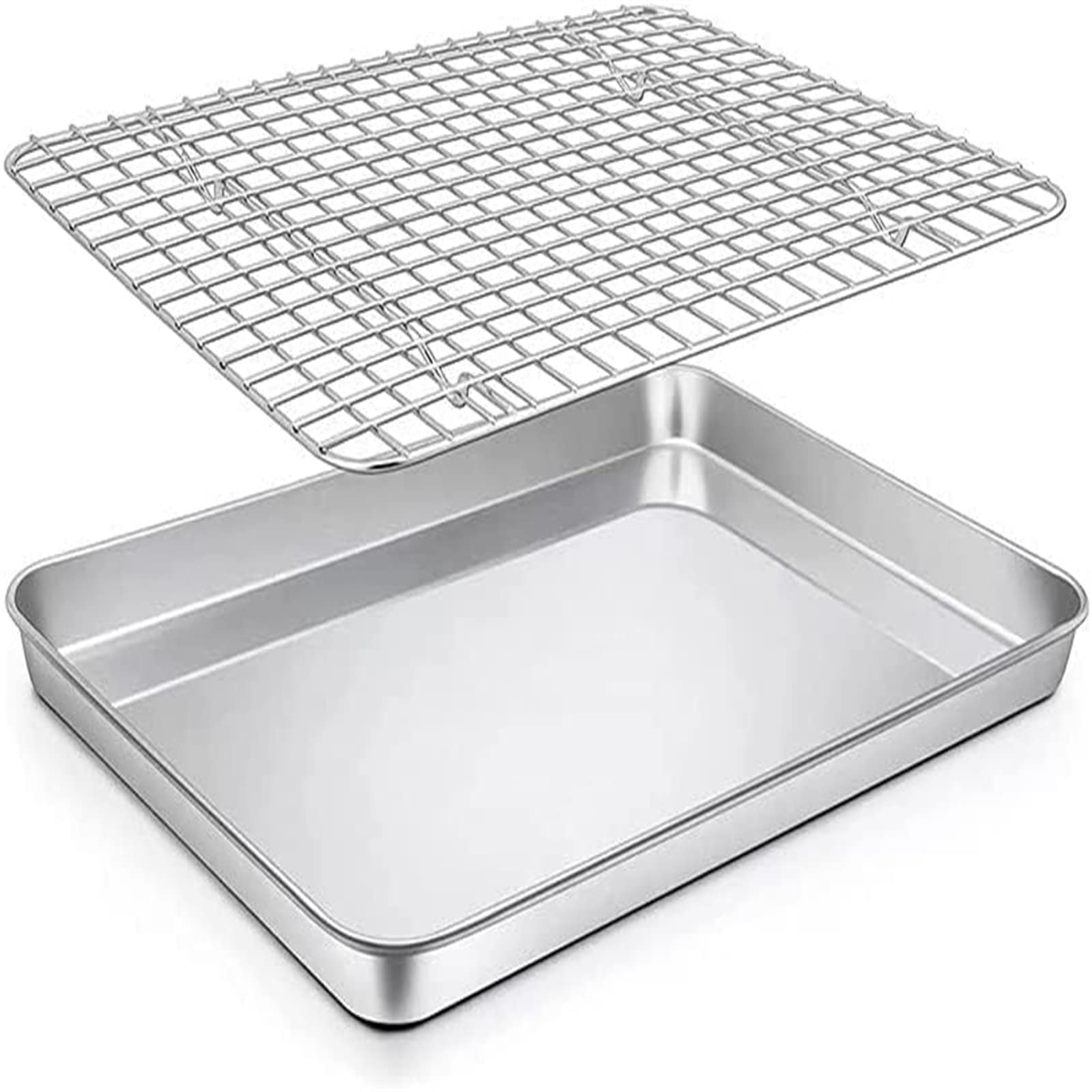 Plaque de cuisson et grille XL acier inoxydable robuste pour four et biscuits
