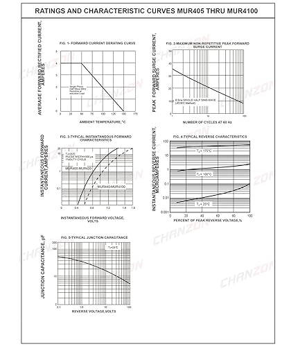 Miniatura 3 de Paquete de 20 unidades Chanzon MUR460 Diodo rectificador de recuperación súper rápida 4A 600V 25-50ns DO-201AD (DO-27) Axial 4 Amp 600 voltios