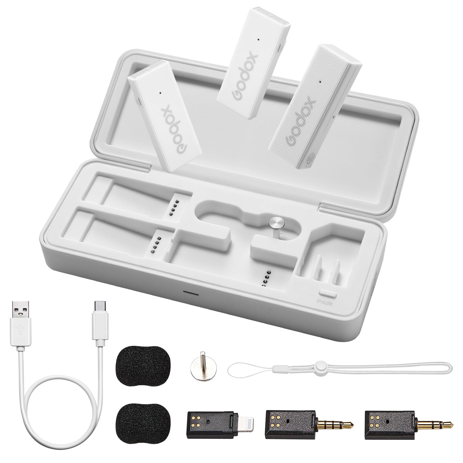 kit microfoni wireless 2.4 ghz godox movelink mini lt white