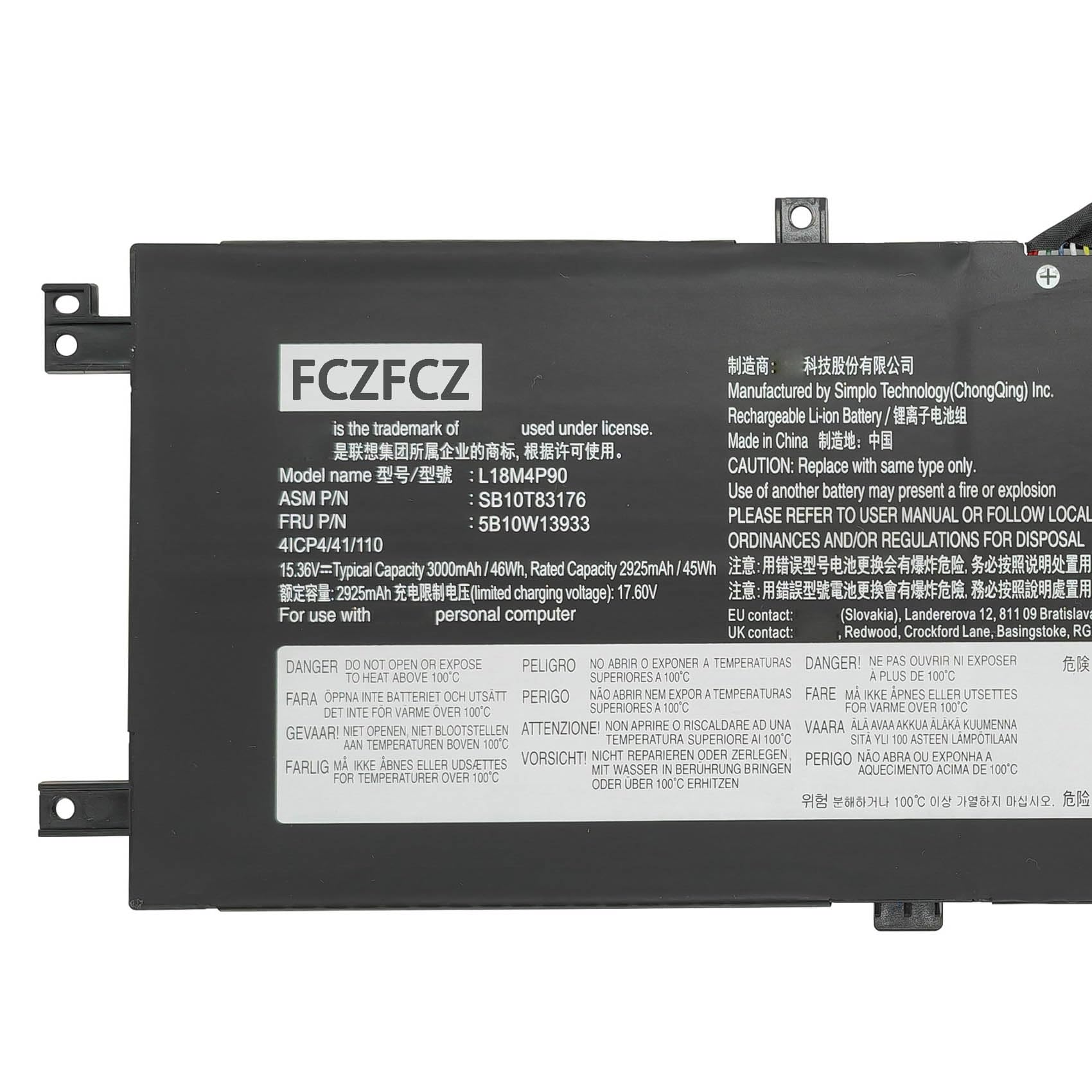 ｌenovotad8 Genuine L18M3PD1 L18C3PD1 L18L3PD1 Battery for Lenovo ThinkPad