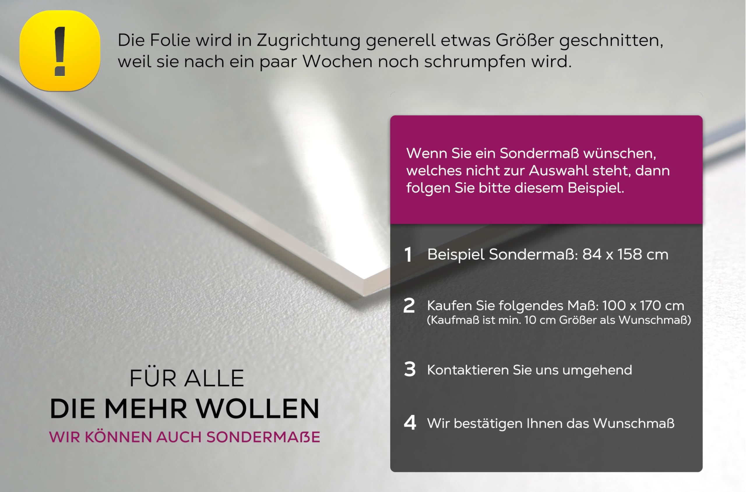 BEAUTEX Glasklar Folie 2,0 mm - Transparente Tischdecke Tischschutz - Made in Germany - Breite und Länge wählbar - eckig 90x160 cm