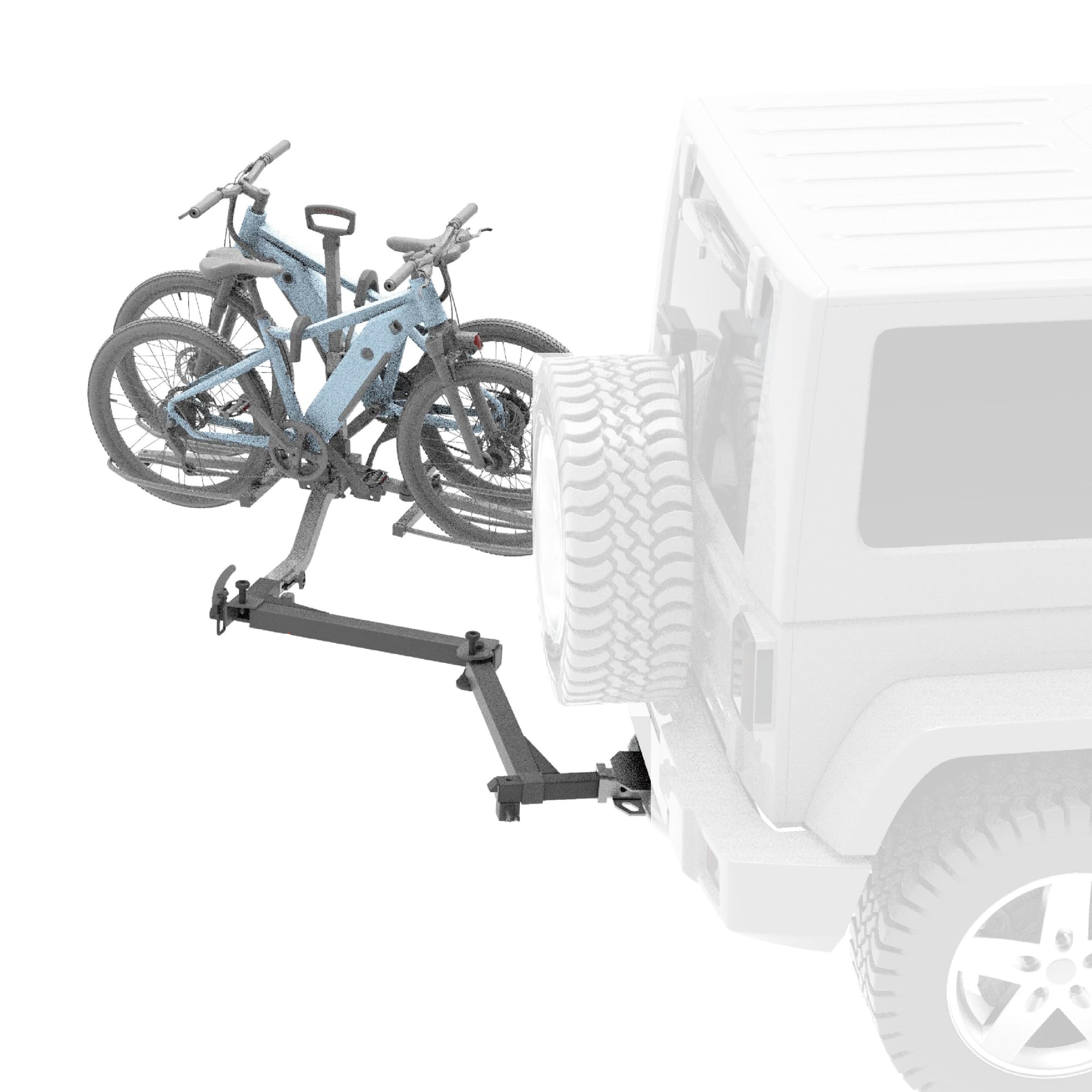 HYPERAX Swing Away Adapter for Driver/Passenger Side with 120 Degree Swing Away Arm, Hitch Mounted Bike Racks Extension Accessory for Trucks, SUVs, and Cars (Driver Side)