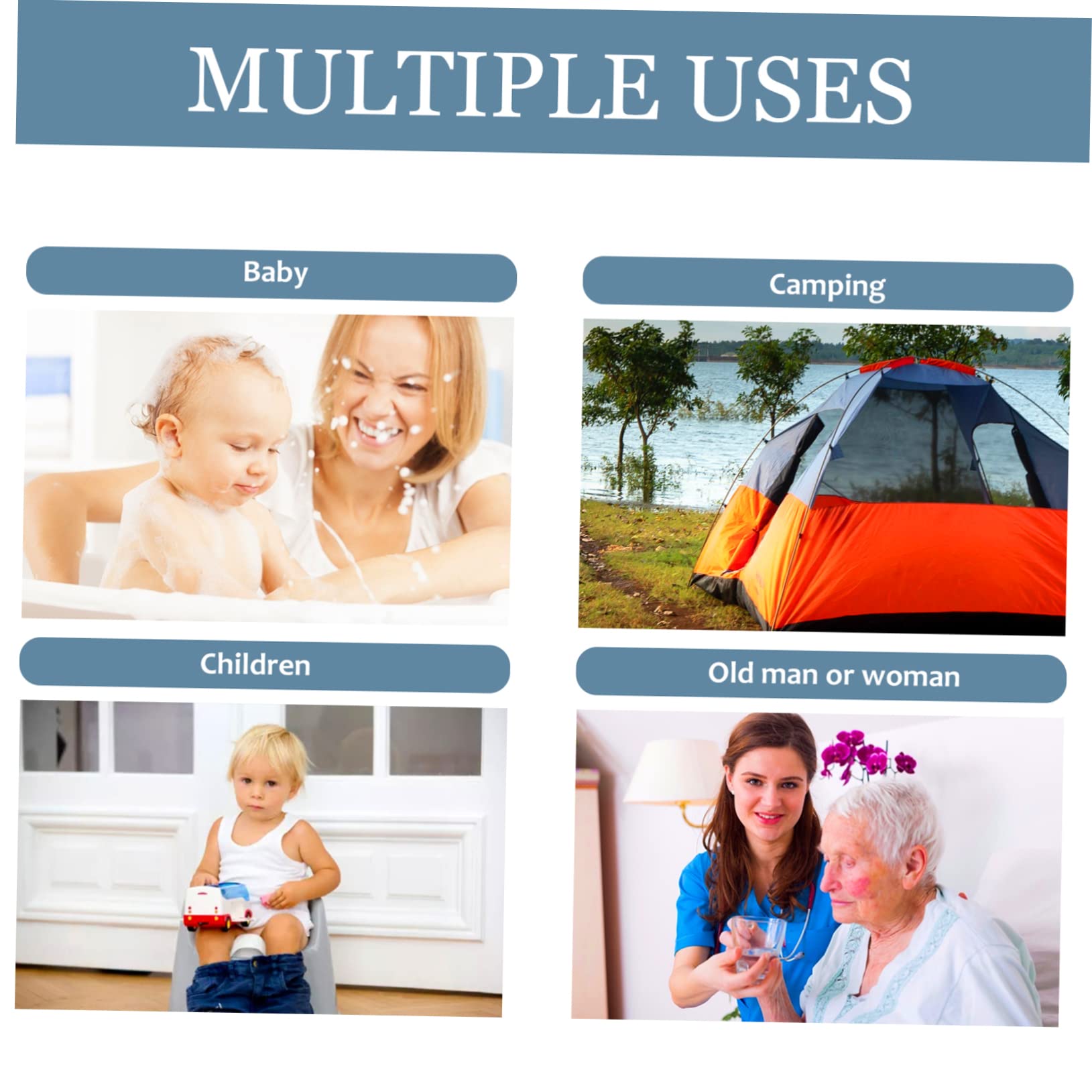 COLLBATH Urine Bucket Spittoon Lid Portable Urinal Pot for Adults Nighttime Pee Pot Thick Material Handle Non-Slip Easy to Cle