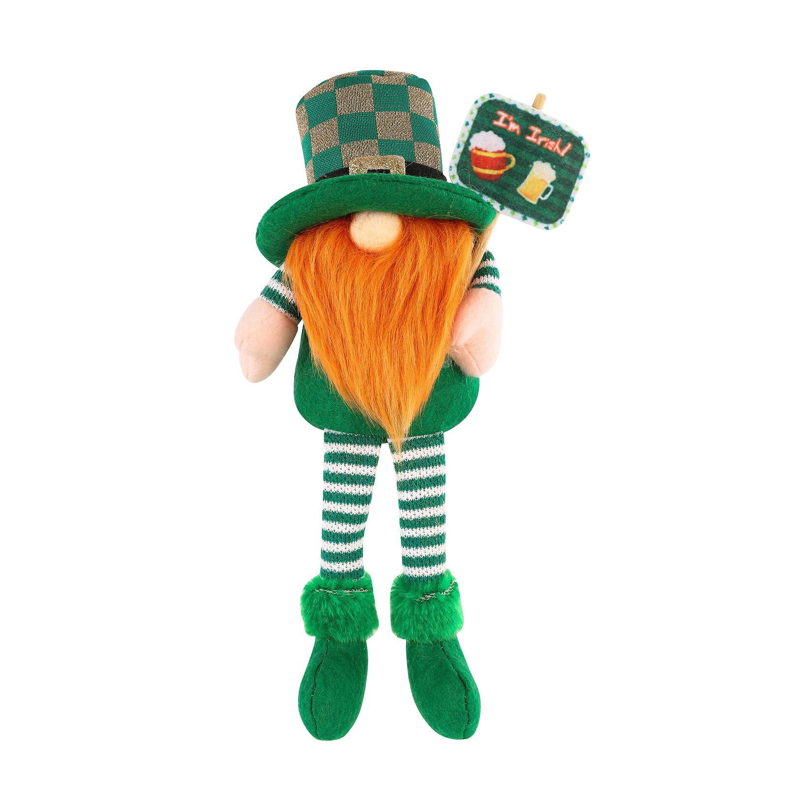 Buxuaaaa Patrick ' s Day Gnomes Doll Small Decoration Dwarfs Irish Party Decorations for Festival Party Decoration Bookcase Irish Themed Parties