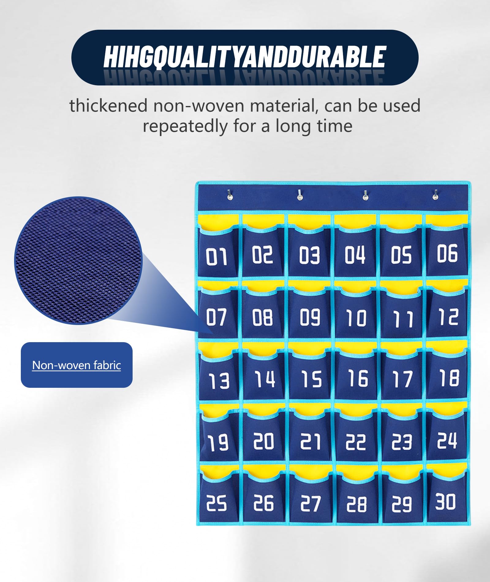 Sac De Rangement Numéroté Pour La Classe, Sacs Pour Téléphone Portable, Rangement Suspendu Pliable, Support De Calculatrice Pour La Classe & Sacs Pour Téléphone Portable, Avec 4 Crochets