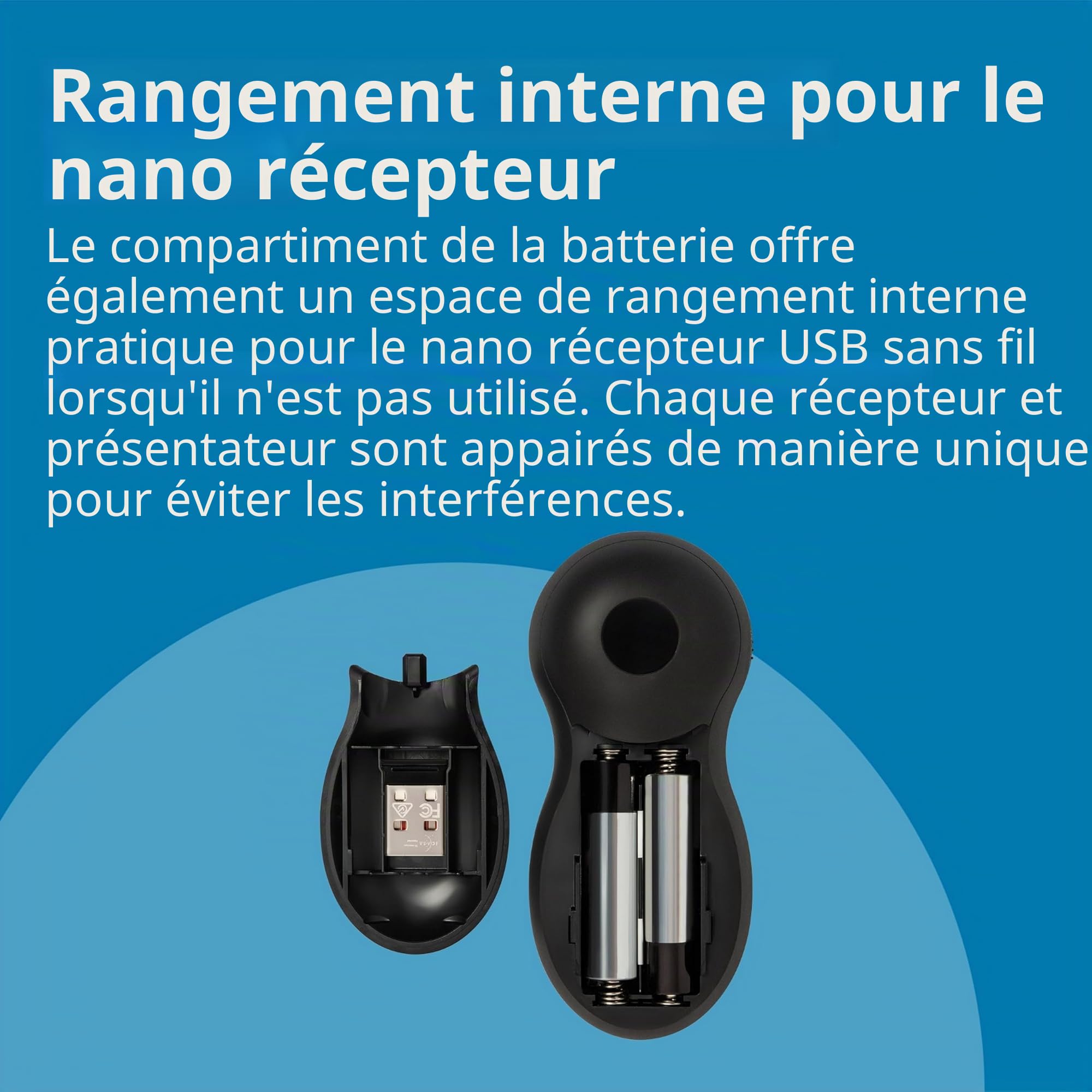 Kensington Télécommande de Présentation USB Sans Fil avec Pointeur Laser Rouge, Portée 20m