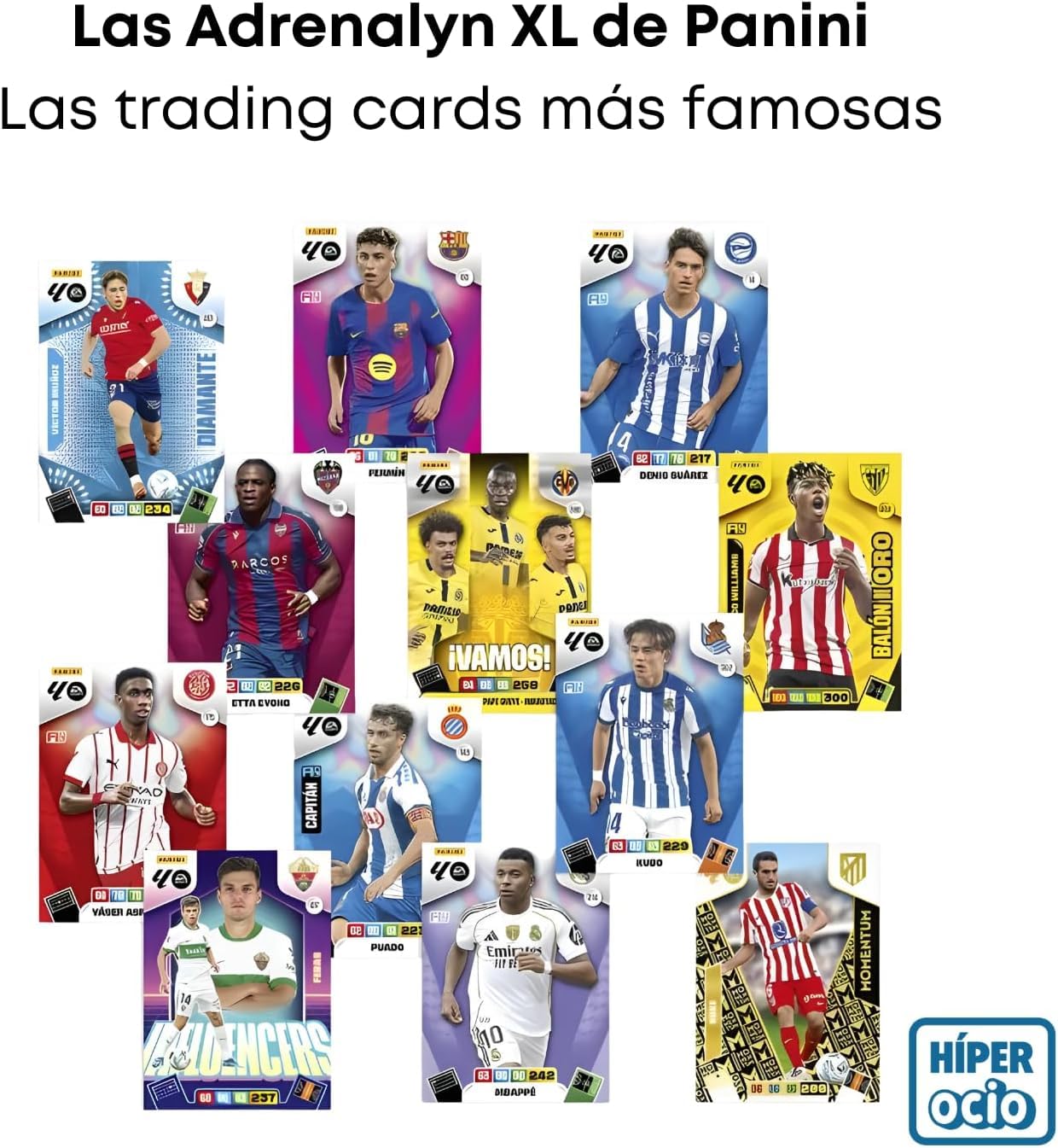PANINI ADRENALYN XL 25/26 Pack Serie Oro con Deck Box de Regalo, Cartas Coleccionables Fútbol, Incluye Megapack, Box Serie Oro y 8 Sobres
