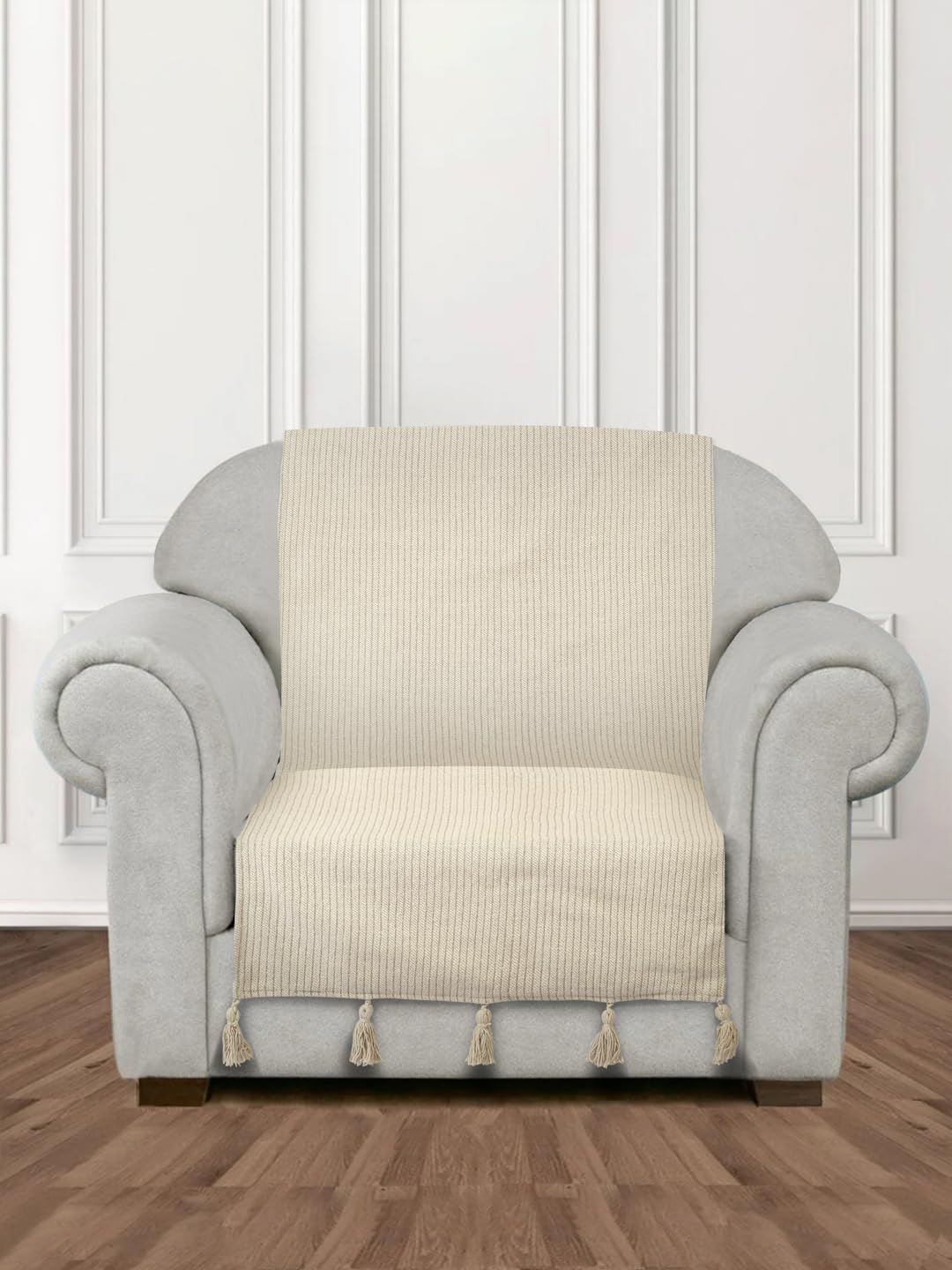 eyda Premium Cotton Sofa Cover Set for 2 Seater Sofa, Beige Textured Hand Woven 2 Seater Sofa Set Covers, Soft Touching Cover for Couch Flexible Stretch Sofa Slipcovers (B0D5BM2SPS) Amazon Price History, Amazon Price Tracker