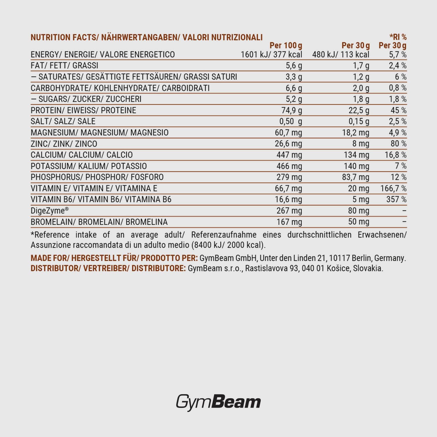 Just Whey Protein Pulver – aus Weide-Kuhmilch, mit DigeZyme® für bessere Verdauung, Mehrkomponenten Eiweißpulver mit essentiellen Aminosäuren & BCAAs – GymBeam (1000 g, Chocolate Milkshake)