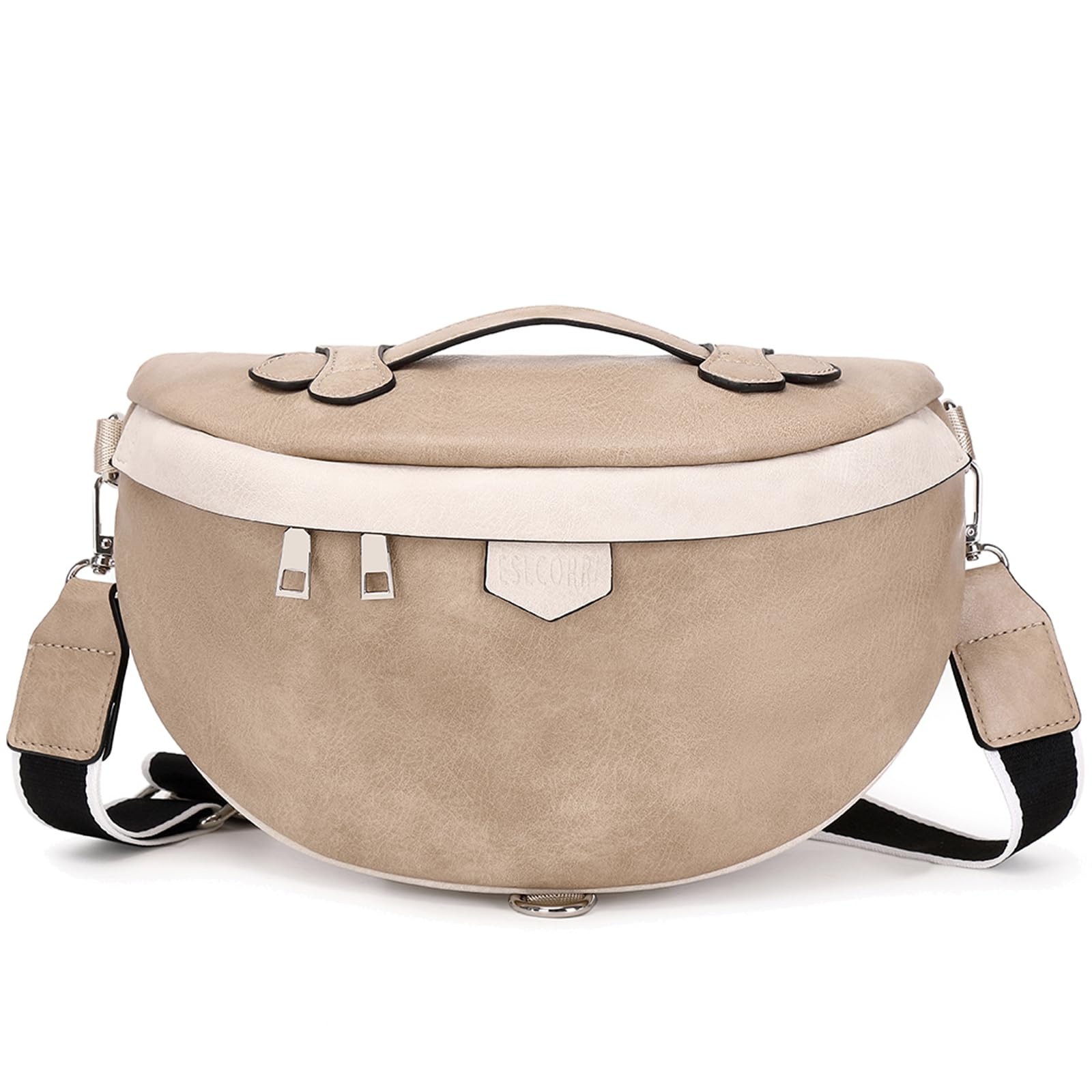 Eslcorri Crossbody Bags for Women - Fashion Sling Purse Shoulder Bag Fanny Pack Leather Causal Chest Bum Bag Cross Body Purse