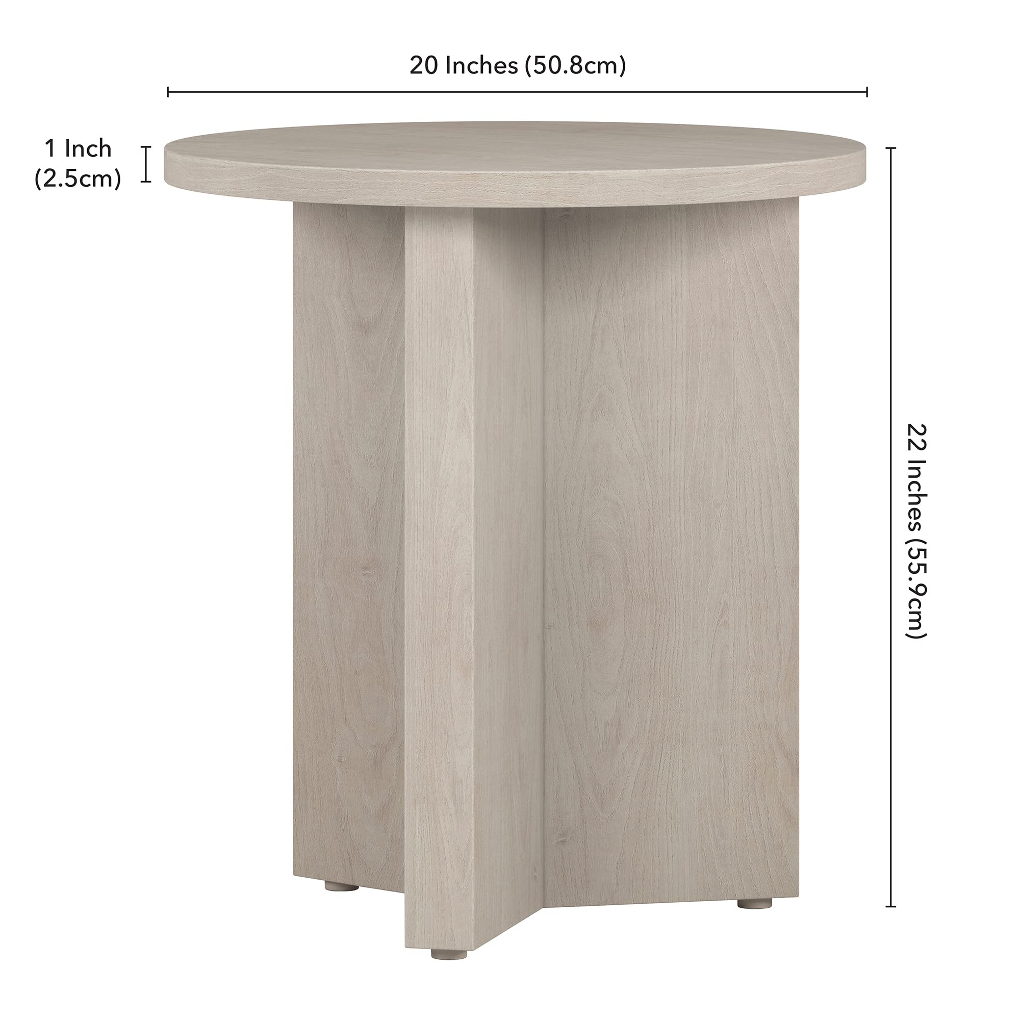 Henn&Hart 44 Wide Rectangular Console Table in Beech White