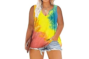 VISLILY Women's Plus Size Tie Dye Shirts for Women 4X-5X