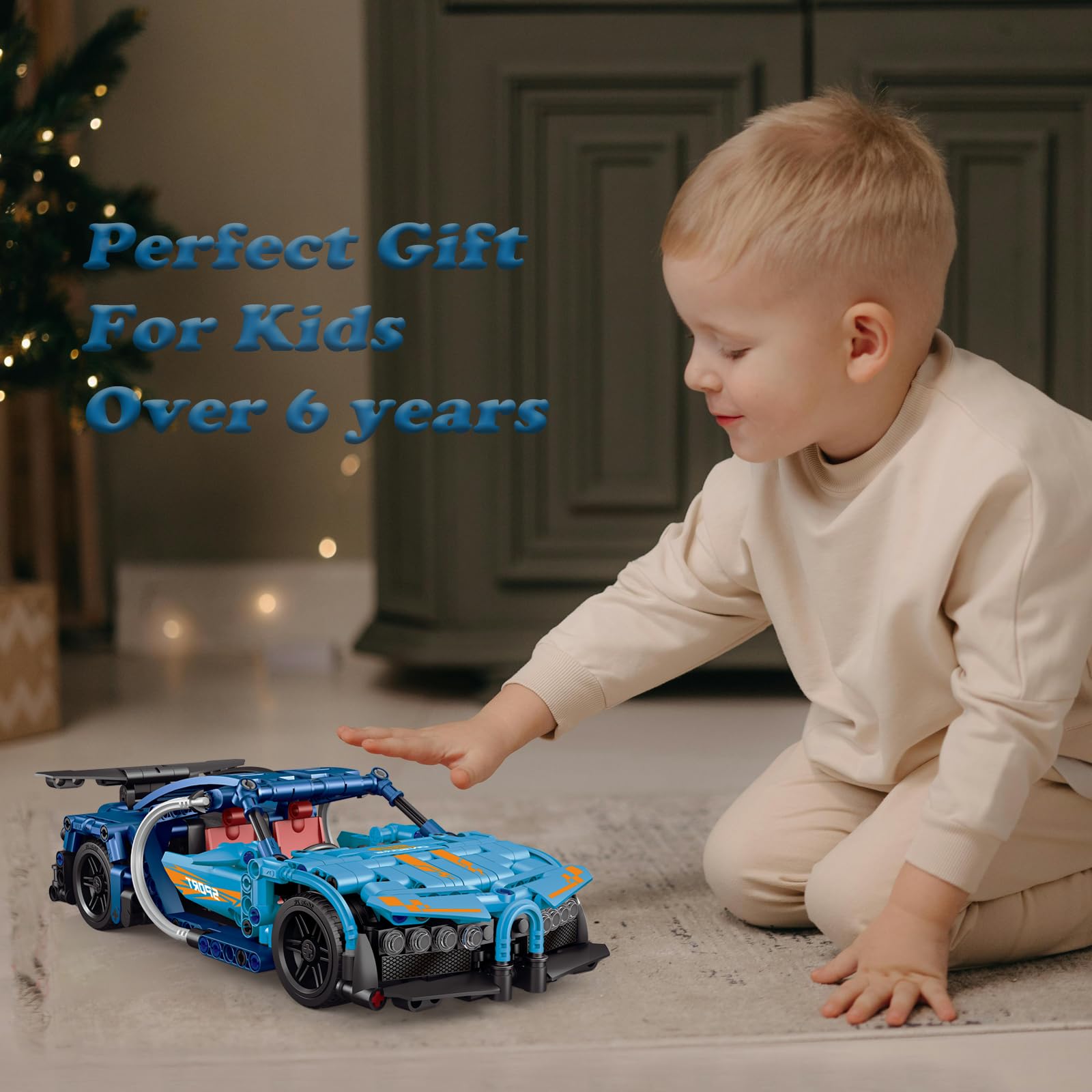 RC F1 City Auto 433-częściowy Model 1:16 Niebieski 2,4G Hz Pilot Zdalne Sterowanie Kompatybilny z Lego Technic