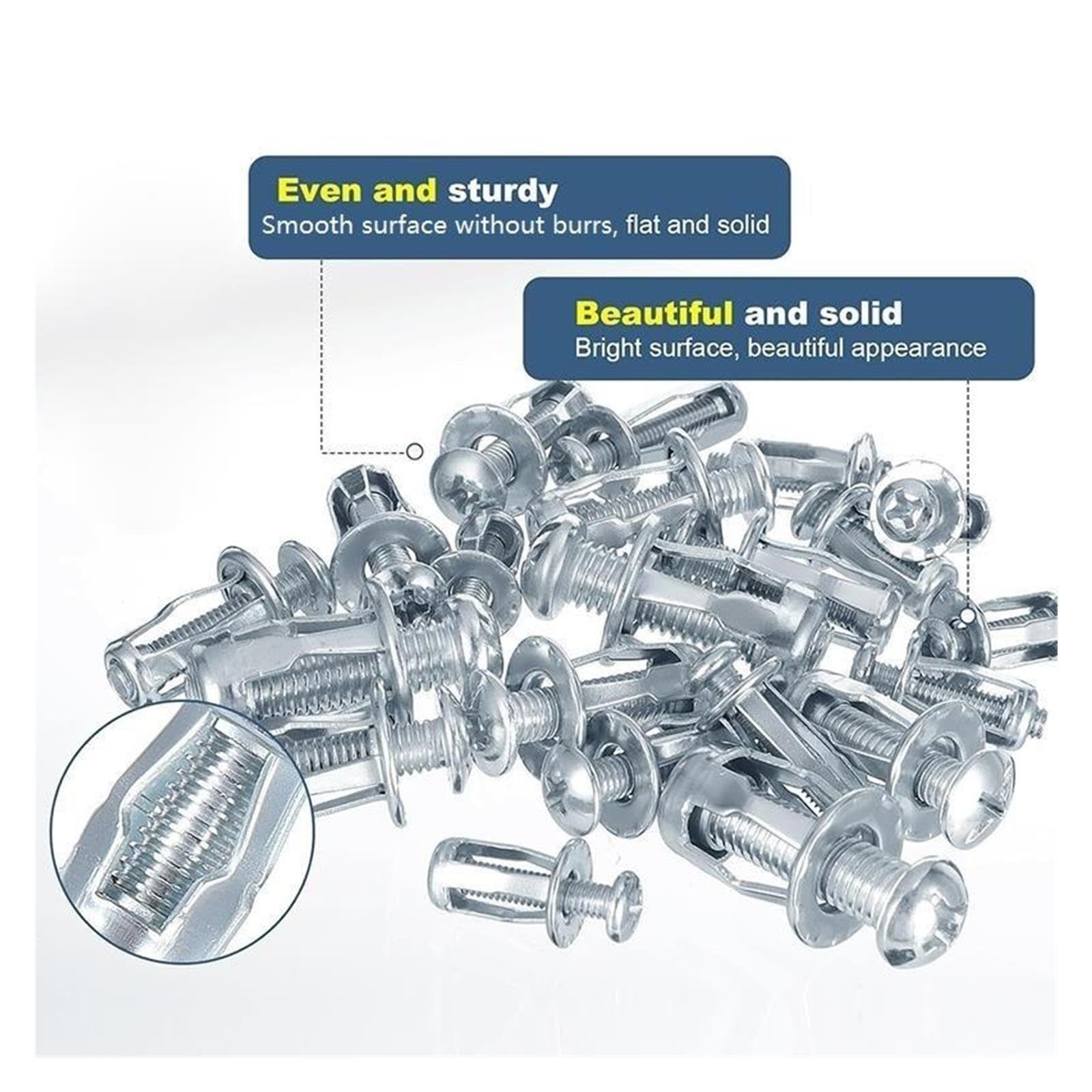 32-90PCS Jack Nuts Petal Nuts, tornillo de expansión para hojalata & valla