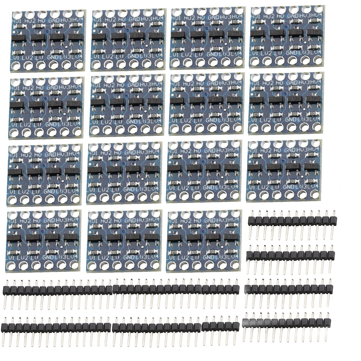 15 pezzi 4 canali Convertitore di livello logico IIC I2C Converter Convertitore di livello 4 canali 3.3v a 5v Cambio modulo bidirezionale per Arduino