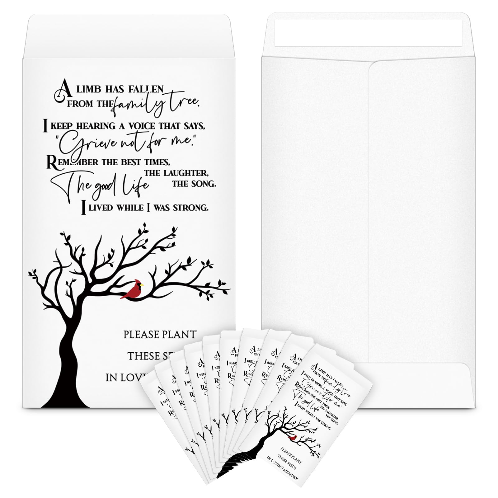 Fumete 120 Pack Memorial Coin Envelopes Kraft Small Coin Envelopes Plant Small Flower Packets Celebration of Life Packets for Funerals Loss of Loved