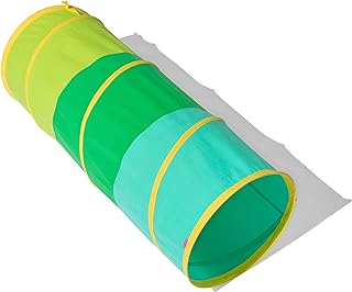 LOVEVERY | The Organic Cotton Play Tunnel | Pop-Up & Collapsible Play Tunnel with Organic Cotton Carrying Case, Toddler Gift for Indoor and Outdoor Game, Multicolor, Ages 12+ Months