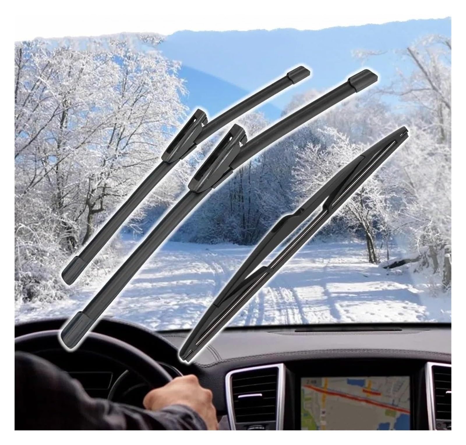 Parabrezza Tergicristalli Per R&enault Per M&EGANE 3 Hatchback Coupe 2008-2016 24 "+16"+14" Spazzole Tergicristallo Anteriori Posteriori Spazzole Tergicristallo Auto