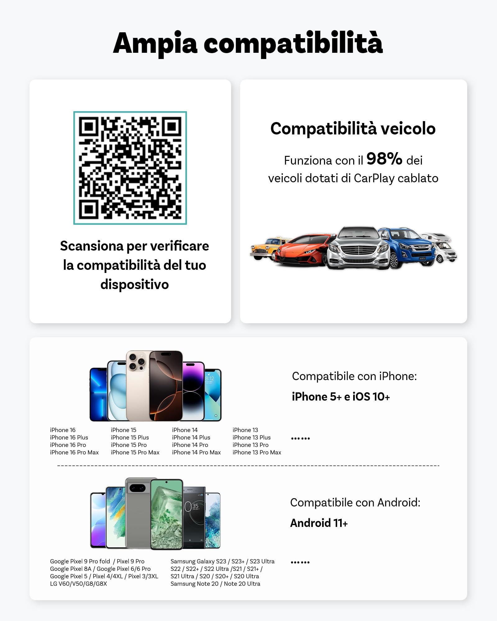 2026 Nuovo OTTOCAST Play2video Ultra, Adattatore CarPlay & Android Auto Wireless con YouTube Netflix, Plug & Play Chip 5G, WiFi6, 4GB+32GB Carplay AI Box per auto con CarPlay cablato dopo il 2016