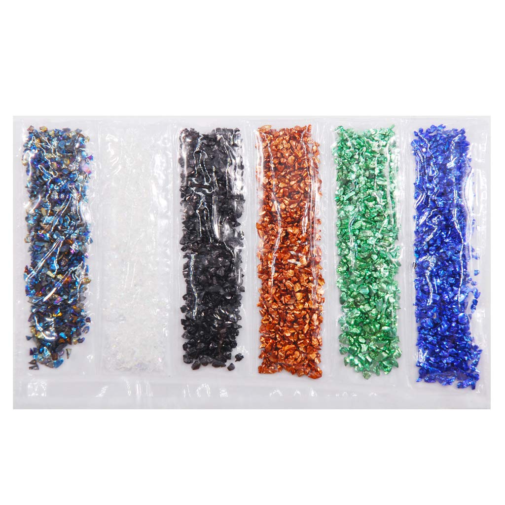 SOFEADIY Crafts Nail Art Decoration Broken Glass Stones Crystal UV Epoxy Resin Filler