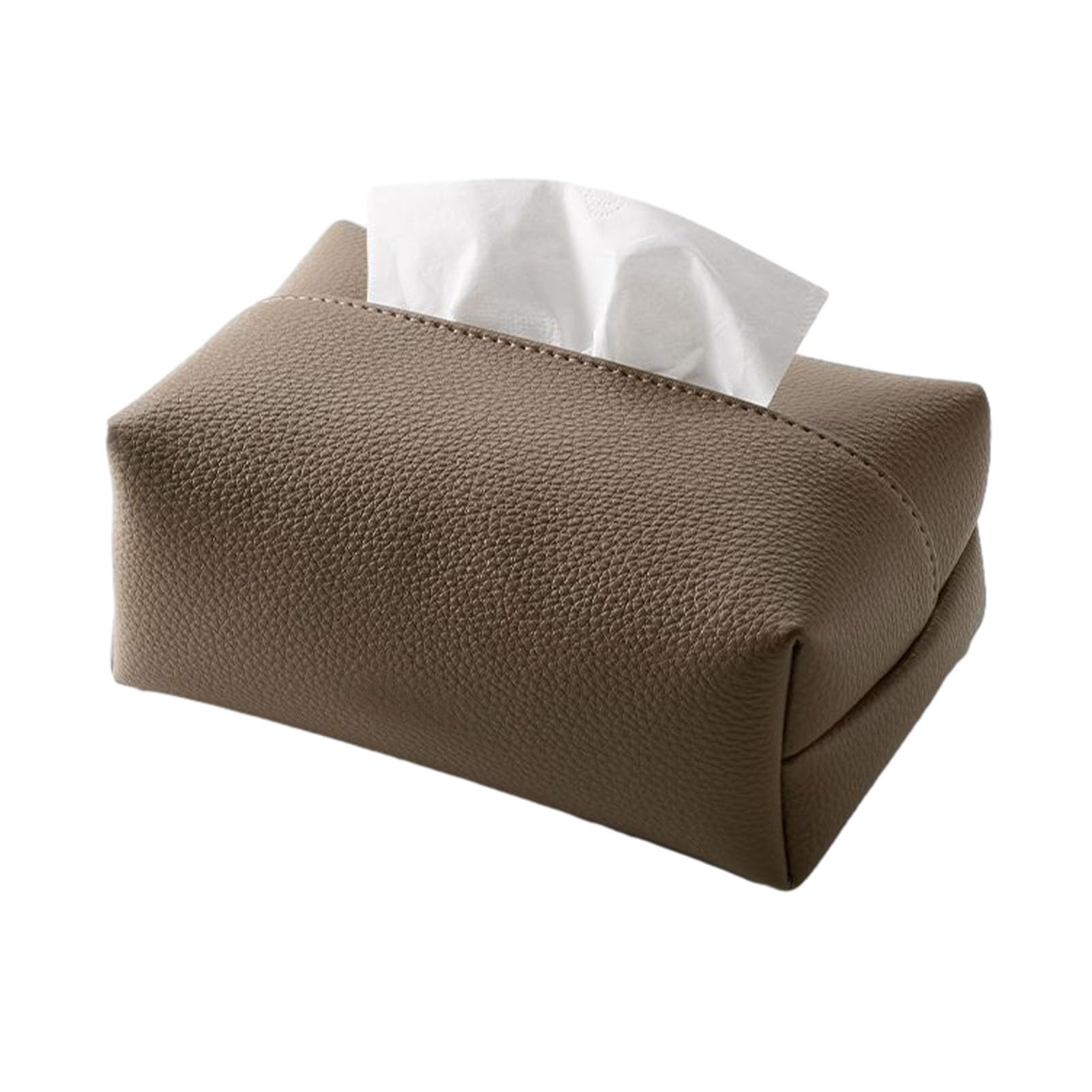 PU Leather Tissue Box, Durable Compact Foldable Napkin Dispenser, for Desk And Office 2