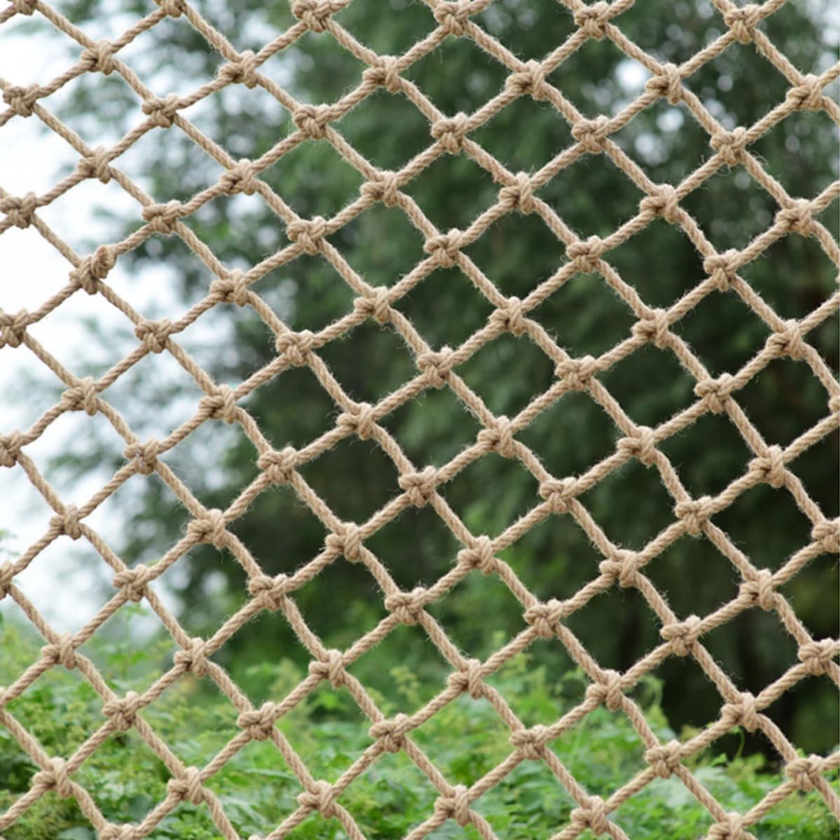 Outdoor Playground Rope Net, Safety Hemp Netting for Balcony & Stairs, 1m x 8m Garden Protection Net, Durable Play Area Rope Net for Child Safety & Outdoor Decor