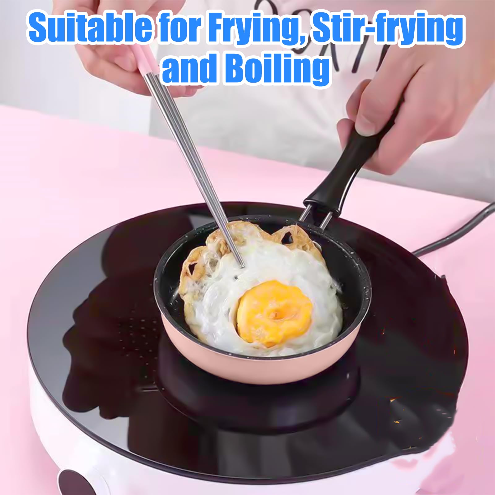 Mini Padella Antiaderente 12 Cm - Piccola Padella In Ghisa Per Uova E Pancake