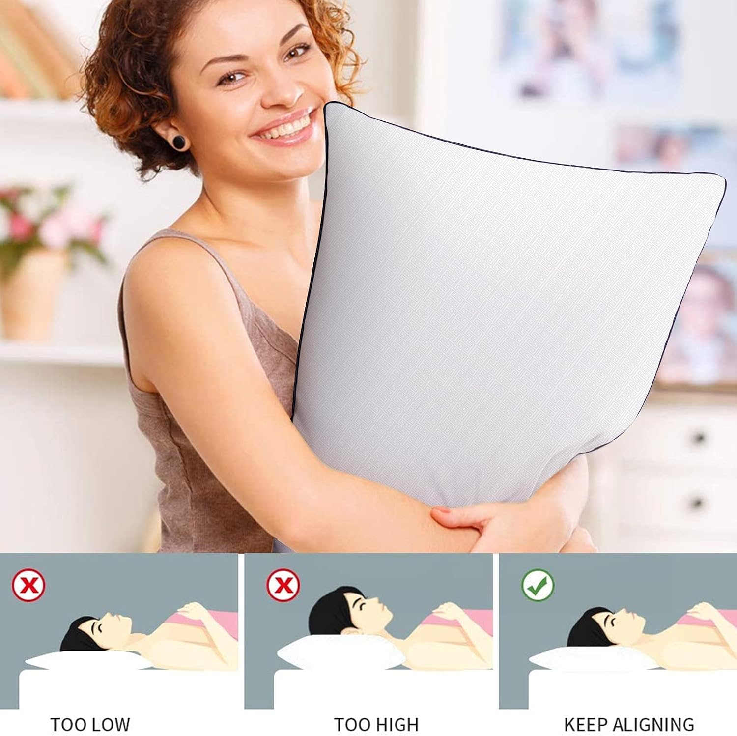 THLAND Bed Pillows for Sleeping 2 Pack, Pillows King Size Set of 2 Down Alternative Filling Cooling Pillows for Side Back and Stomach Sleepers Soft Luxury Supportive(20x36inches)