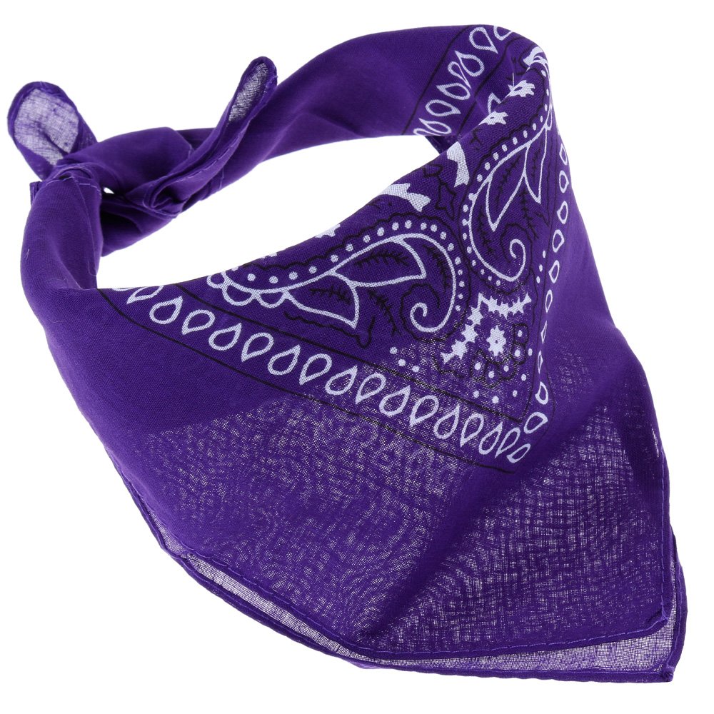 Anpro 12 bandanas pañuelos unisex algodón retro multicolor 55x55 cm