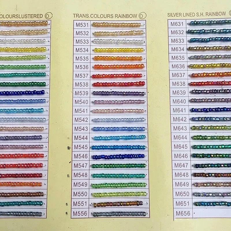 Petites perles de rocaille en verre de 1,5 à 4 mm - Perles de riz magiques - Couleur transparente - Imitation de couleur dispersée - Accessoires pour loisirs créatifs