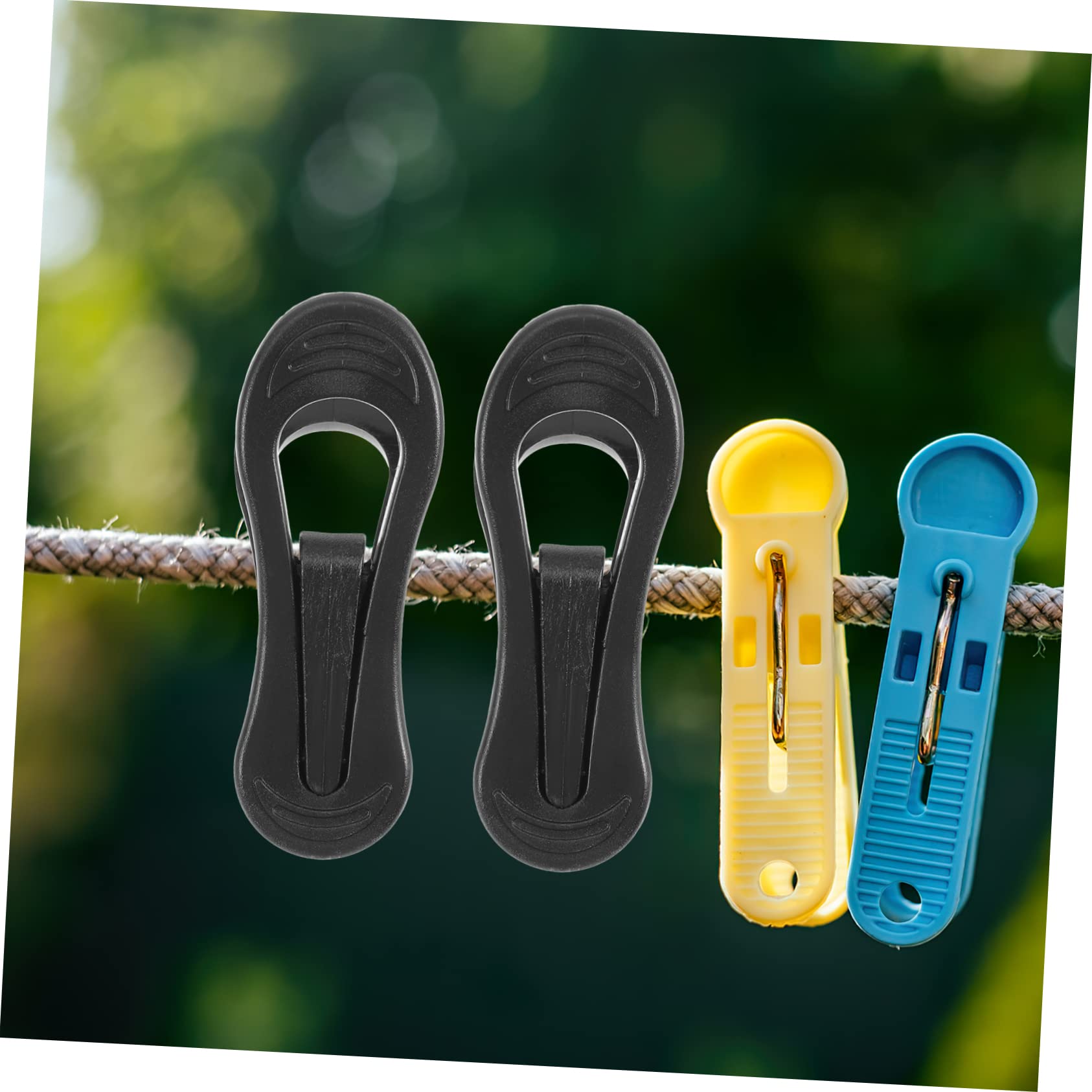50 Pinzas de Plástico Negro para Perchas Clip para Organizar Ropa y Pantalones Sujeción Fuerte para Armario y Secado al Aire Libre