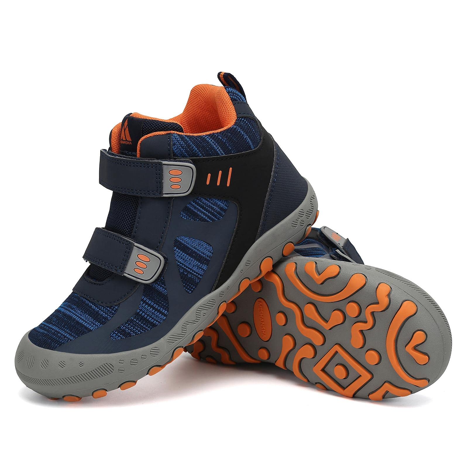 Mishansha Botas de Senderismo Niño Niña Zapatos de Trekking Antideslizante Ligero Zapatillas de Montaña Cómodos Exterior, Azul Vaquero 26 EU